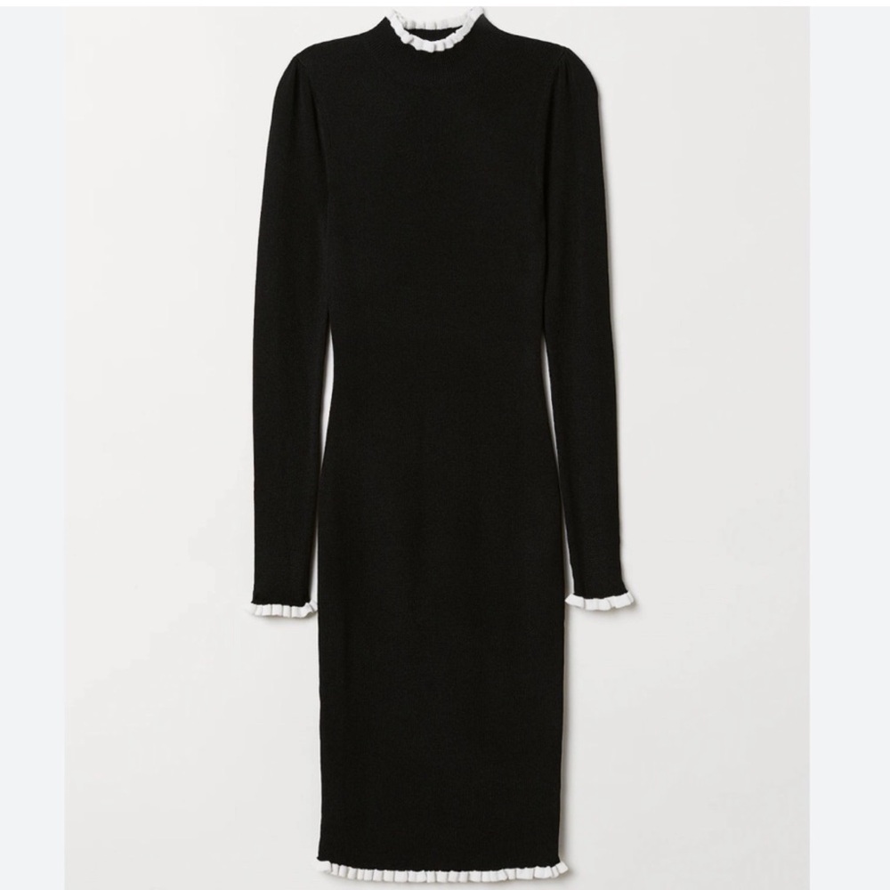 New w/o tag! H&M black midi dress XS